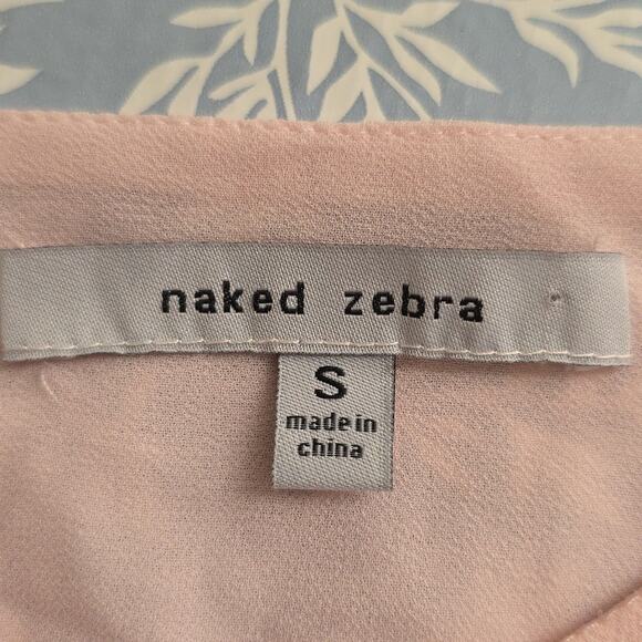 Naked Zebra Women Sz S Pink Feminine Dainty Fairy Y2K Flowy Pleated Camisole Top - Picture 4 of 9